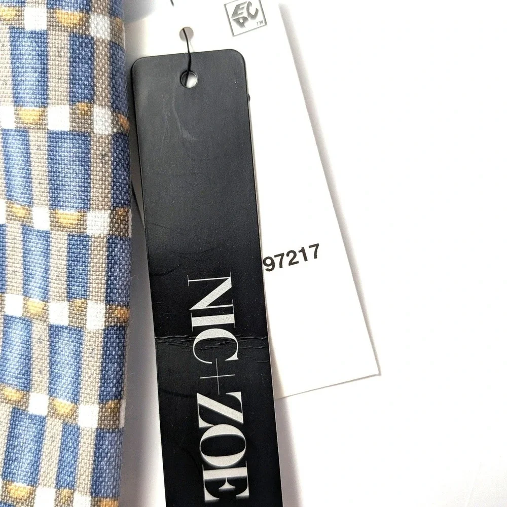 NIC+ZOE Geometric Print Pencil Skirt Cotton Multicolor Office‎ Workwear Sz 6 NWT